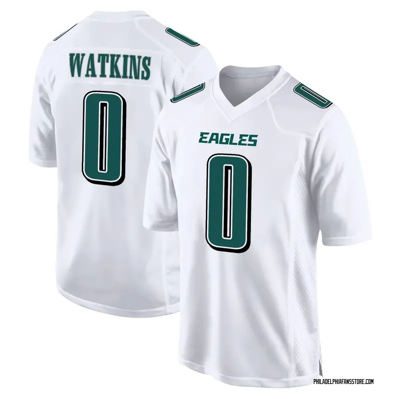 Men's White Game Quez Watkins Philadelphia Tundra Fashion Jersey