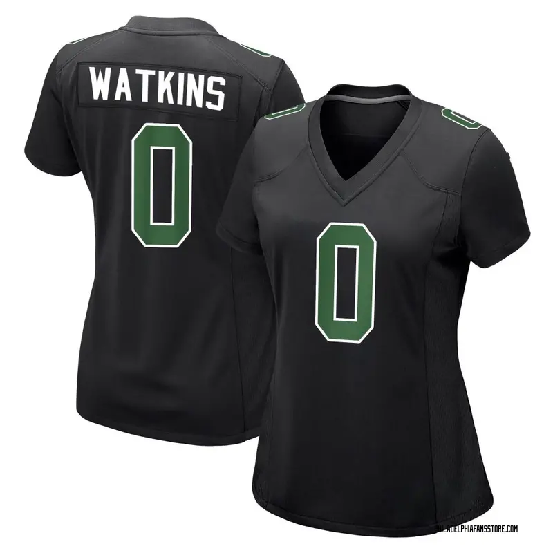 Women's Black/Kelly Game Quez Watkins Philadelphia Carbon Green Fashion Jersey