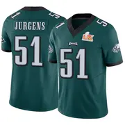 Youth Green Limited Cam Jurgens Philadelphia Vapor F.U.S.E. Super Bowl LIX Jersey